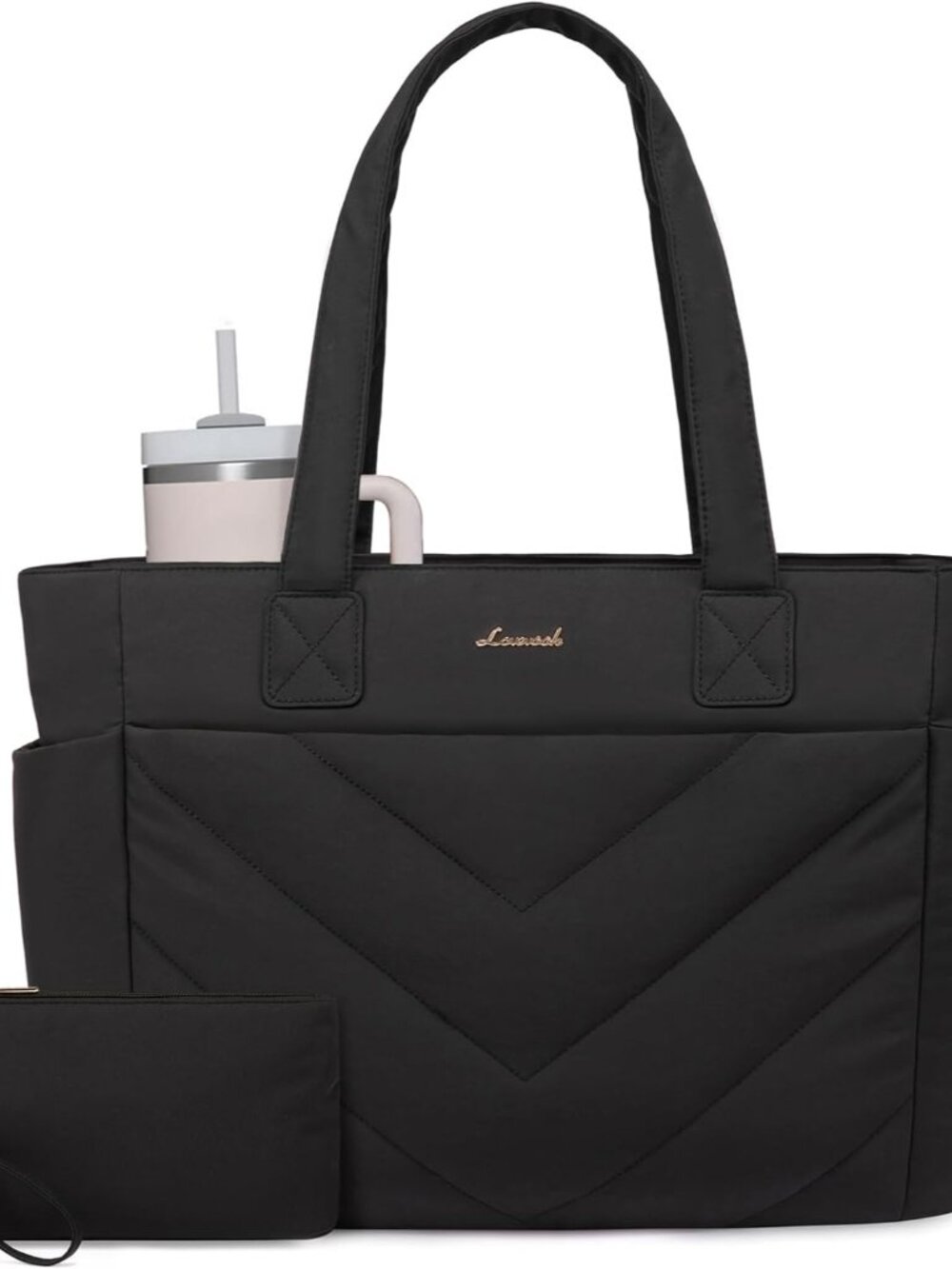 Tote Bag for Women, Puffer Work Travel Handbag with Zipper for Teacher Nurse, Qu